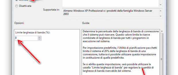 Come aumentare la banda internet su Windows 7