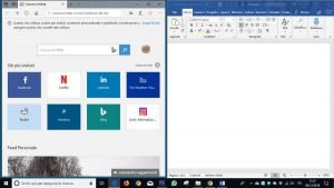 affiancamento delle finestre di Windows 10