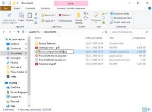 Comprimere e decomprimere file o cartelle